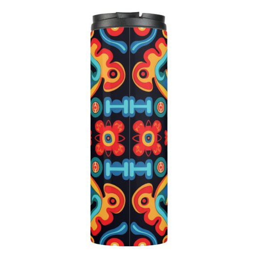 Mexikos Kunst des Huichol Thermosbecher (Rückseite)