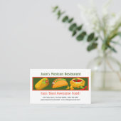 Mexikos Restaurant Custom Business Card Visitenkarte (Stehend Vorderseite)