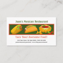 Mexikos Restaurant Custom Business Card