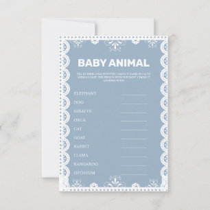 Mexikos Thema Baby Name Baby Dusche Karte