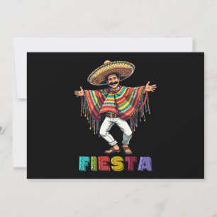Mexikos Typ beim Tanzen Fiesta Cinco de Mayo Einladung