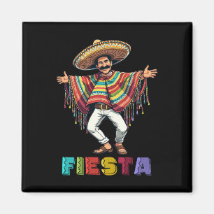 Mexikos Typ beim Tanzen Fiesta Cinco de Mayo Magnet