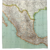 Mexique - Karte von Mexiko Duschvorhang (Vorderseite)