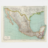 Mexique - Karte von Mexiko Fleecedecke (Vorderseite (Horizontal))