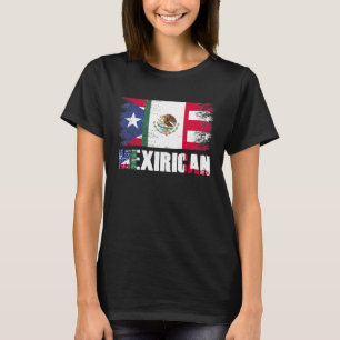 Mexirican Mexiko Puerto Rico-Flagge Stolz Stolz Fr T-Shirt
