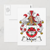Meyer Familienwappen Postkarte (Vorne/Hinten)