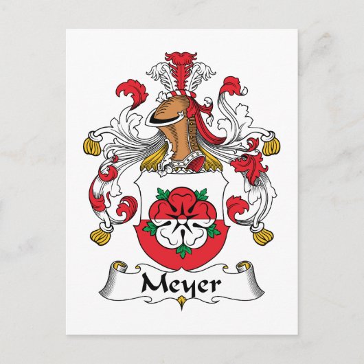 Meyer Familienwappen Postkarte (Vorderseite)