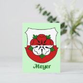 Meyer Family Shield Postkarte (Stehend Vorderseite)