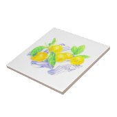 Meyer-Zitronen auf Küchentüchern Fliese (Seite)