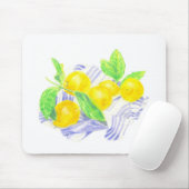 Meyer-Zitronen auf Küchentüchern Mousepad (Mit Mouse)