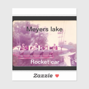 Meyers Lake Raketenauto Vergnügungspark Vintage Aufkleber