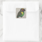 Meyer's Parrot Quadratischer Aufkleber (Tasche)