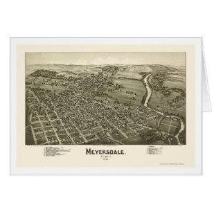 Meyersdale, panoramische Karte PAs - 1900