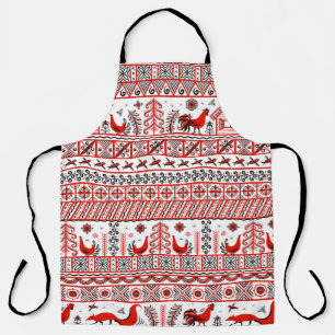 Mezen painting. Decorative seamless pattern. Chick Schürze