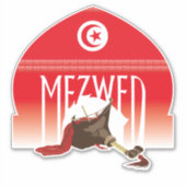 mezwed - tunisische Dudelsack Aufkleber (Vorderseite)