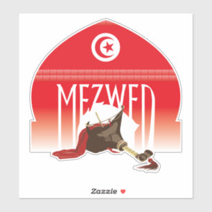 mezwed - tunisische Dudelsack Aufkleber