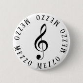 Mezzo Singer Treble Clef Button (Vorderseite)