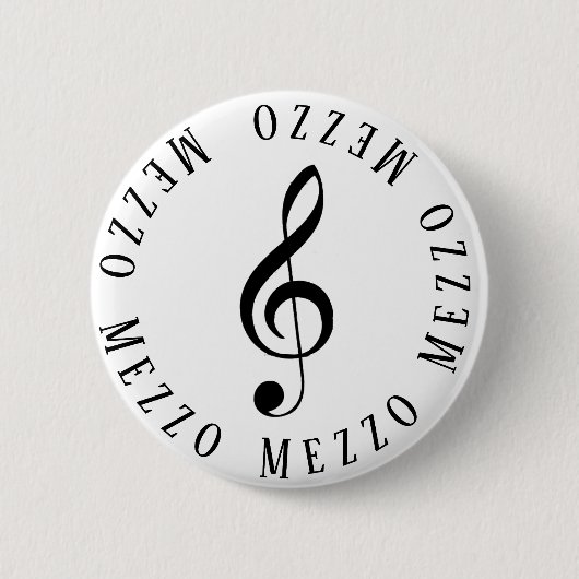 Mezzo Singer Treble Clef Button (Vorderseite)