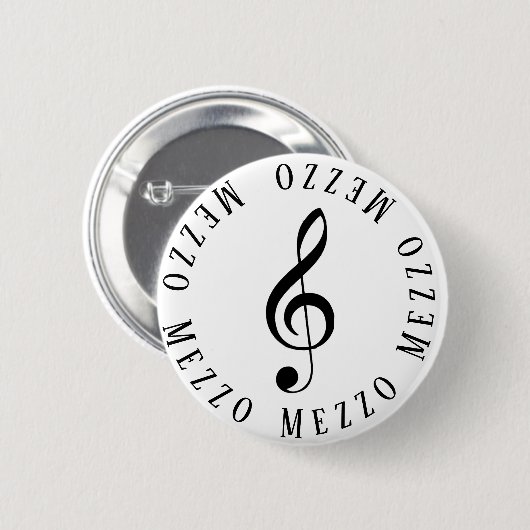 Mezzo Singer Treble Clef Button (Vorne & Hinten)