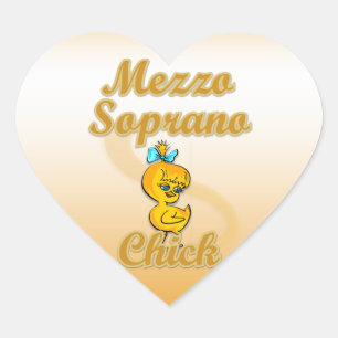 Mezzo Soprano Chick Herz-Aufkleber