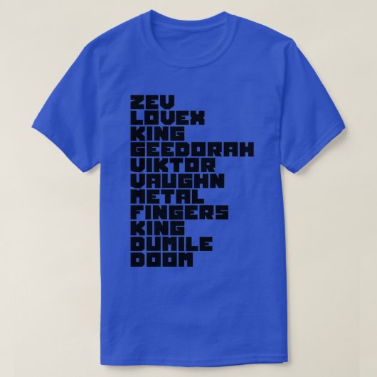 MF DOOM-Tribut T-Shirt (Design vorne)