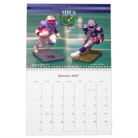 MFCA 2009 Miniatur-Fußball Kalender (Jan 2027)