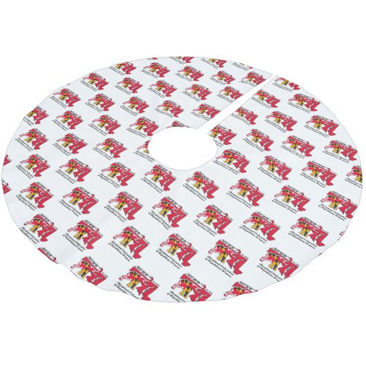 MFRW Tree Skirt Polyester Weihnachtsbaumdecke (Schrägansicht)