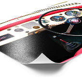 MG A Classic British Sports Car Interior Fotodruck (Ecke)