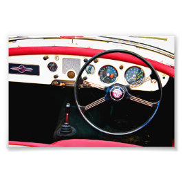 MG A Classic British Sports Car Interior Fotodruck