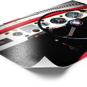 MG A Classic British Sports Car Interior Fotodruck (Ecke)
