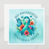MG-Bewusstsein | Myasthenia Gravis Ribbon (Vorne/Hinten)