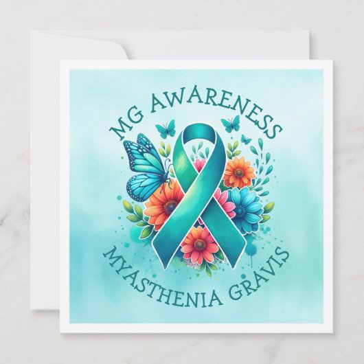 MG-Bewusstsein | Myasthenia Gravis Ribbon (Vorderseite)