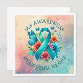 MG-Bewusstsein | Myasthenia Gravis Ribbon (Vorne/Hinten)