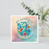 MG-Bewusstsein | Myasthenia Gravis Ribbon (Stehend Vorderseite)