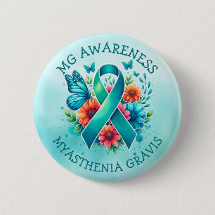 MG-Bewusstsein Myasthenia Gravis Ribbon Button