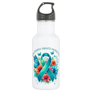 MG-Bewusstsein   Myasthenia Gravis Ribbon Edelstahlflasche