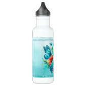 MG-Bewusstsein | Myasthenia Gravis Ribbon Edelstahlflasche (Links)