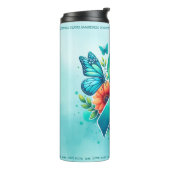 MG-Bewusstsein | Myasthenia Gravis Ribbon Thermosbecher (Nach links gedreht)