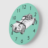 MG Cabrio-Sportwagen Große Wanduhr (Winkel)