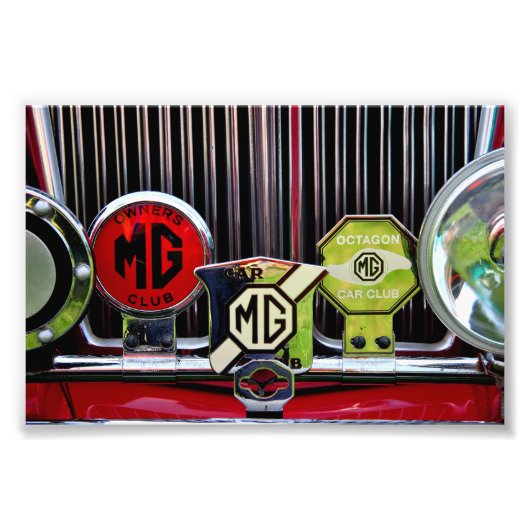 MG Classic British Sports Motor Car Fotodruck (Vorne)