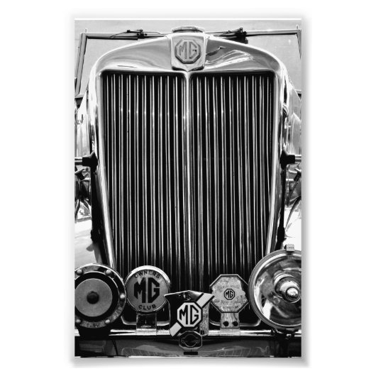 MG Classic Sports Motor Car Fotodruck (Vorne)