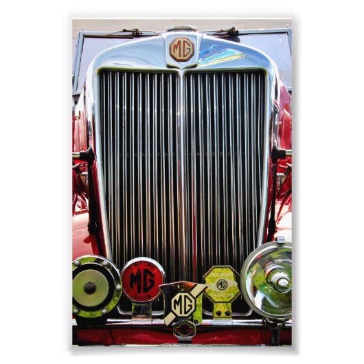 MG Classic Sports Motor Car Fotodruck (Vorne)