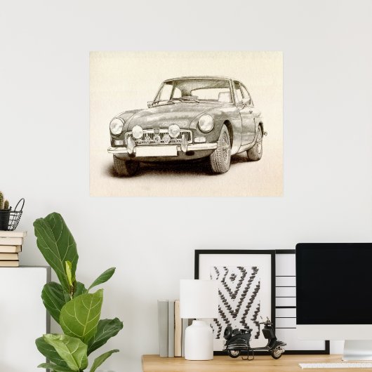 MG MGB MkII Poster (Heimbüro)