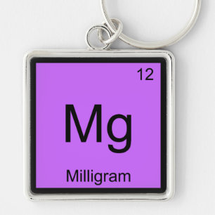 Mg - Milligram Lustiges Chemie-Element-Symbol-T-Sh Schlüsselanhänger