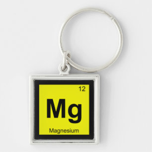 Mg - Periodisches Symbol für die Magnesiumchemie Schlüsselanhänger