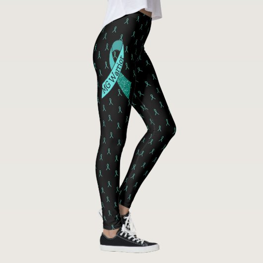 MG Schwarz und Aquamarine Ribbons Leggings (Rechts)