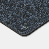 MG Schwarzes botanisches Muster Desk Mat Schreibtischunterlage (Ecke)