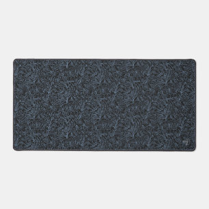MG Schwarzes botanisches Muster Desk Mat Schreibtischunterlage