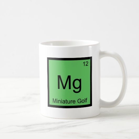 Mg - Symbol für das Mini-Golf-Funny Chemical-Eleme Kaffeetasse (Rechts)