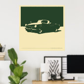 MGB, 1971 - British Racing Green on Creme Poster (Heimbüro)